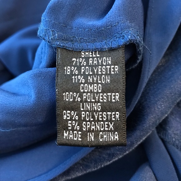 ADRIANNA PAPELL Iridescent Navy Cocktail Dress - Picture 6 of 6